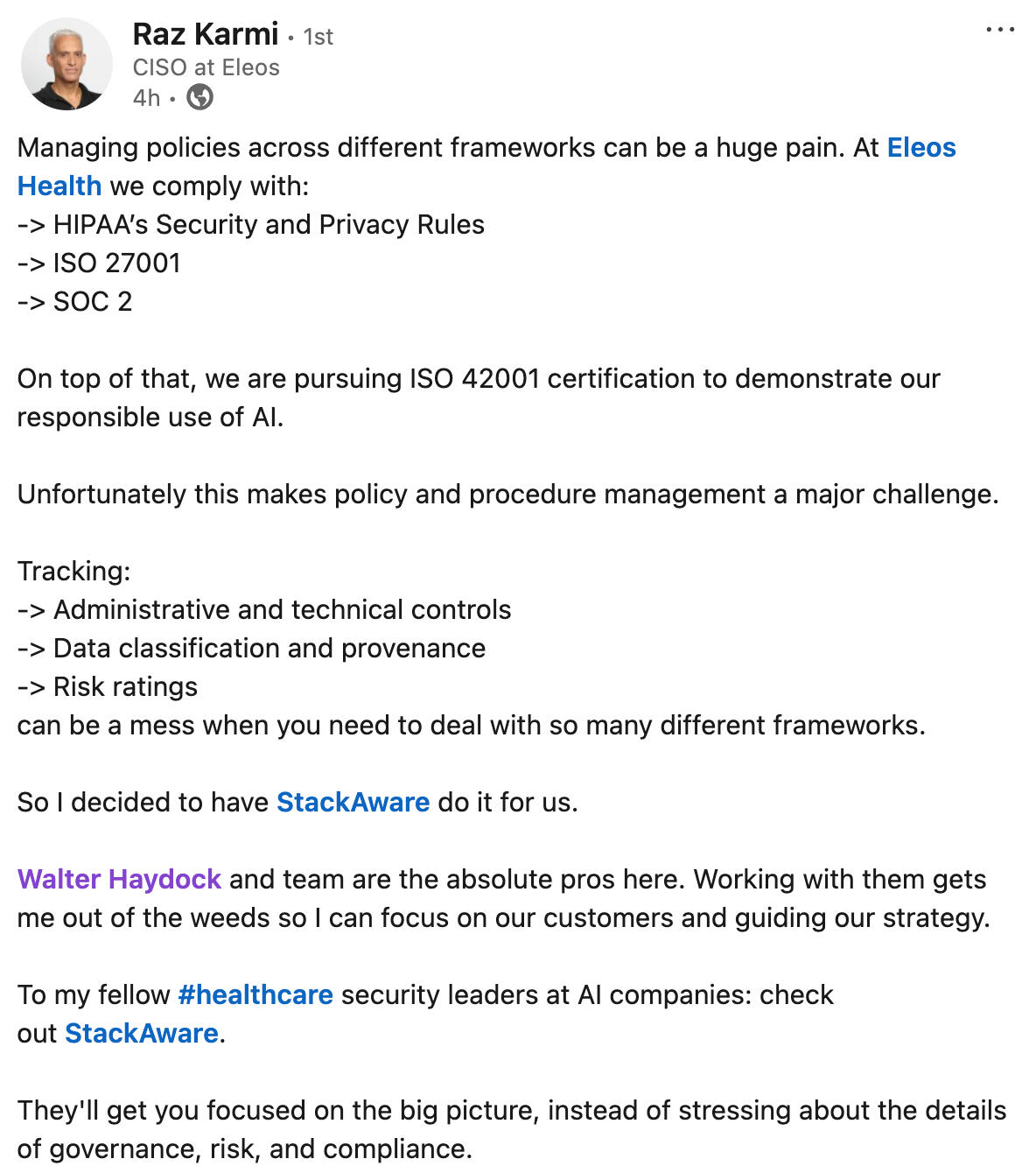 StackAware | Manage cybersecurity, privacy, and compliance risk from AI